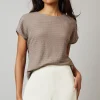 Brown Textured Jersey T -Shirt