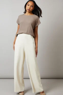 Brown Textured Jersey T -Shirt