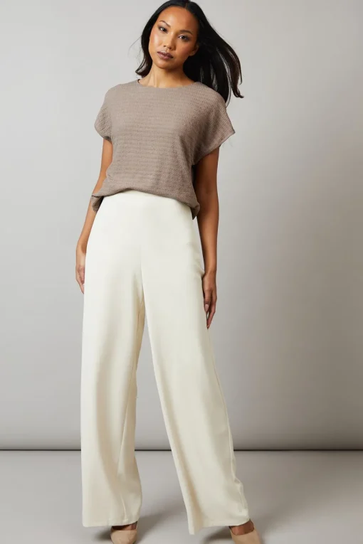 Brown Textured Jersey T -Shirt