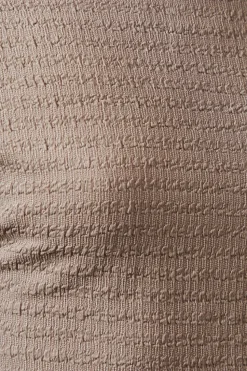 Brown Textured Jersey T -Shirt