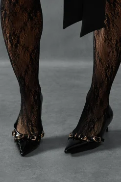 Buckle Patent Low Heels