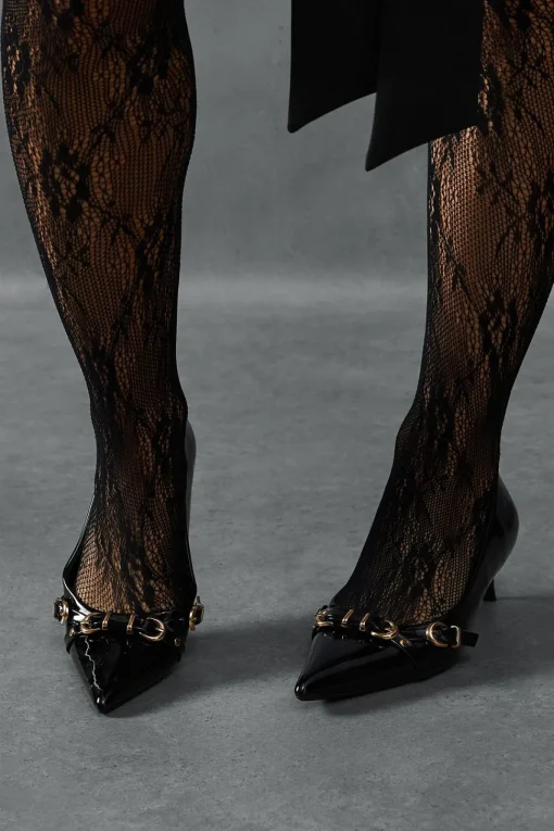 Buckle Patent Low Heels