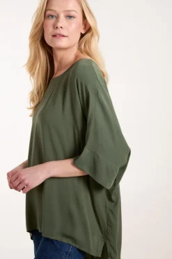 Button Back Viscose Top
