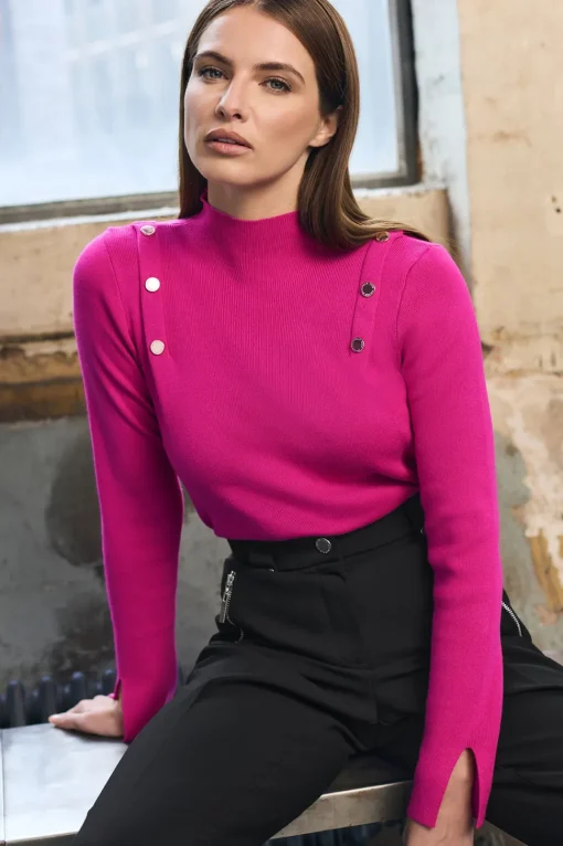 Button Detail Knitted Jumper