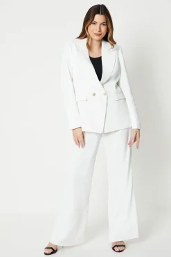 Button Detail Occasion Double Breasted Blazer