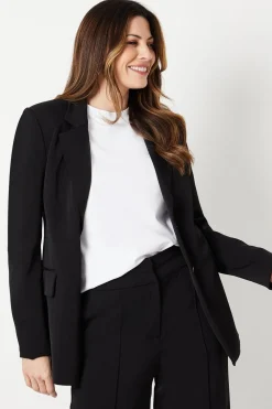 Button Detail Single Breasted Blazer