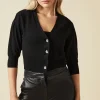 Button Through Cropped Cardigan
