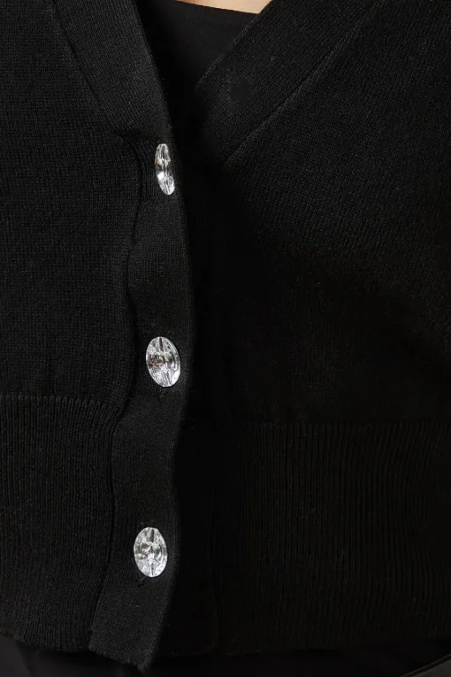 Button Through Cropped Cardigan