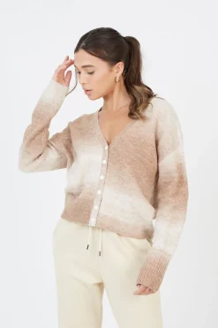 Button Through Space Dye Cardigan