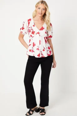 Button Through Tea Blouse