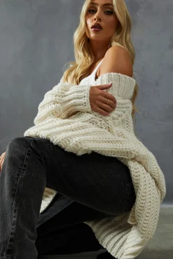 Cable Knit Oversized Cardigan