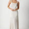 Cape Back Pleat Detail Bridesmaids Dress