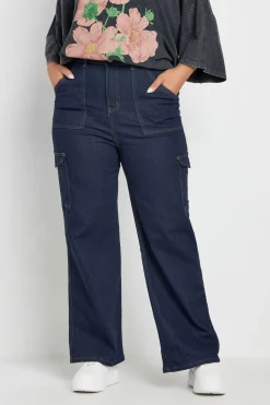 Cargo Pocket Straight Leg Jeans