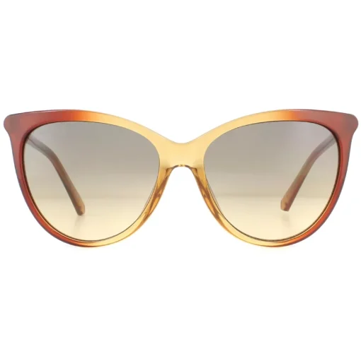 Cat Eye Light Brown Transparent Brown Gradient Sunglasses