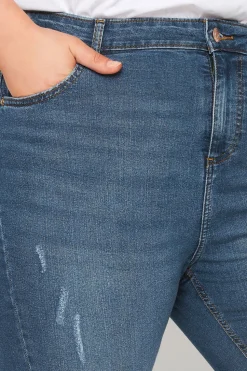 Cat Scratch Stretch Denim Shorts