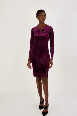 Cece Velvet Shift Dress