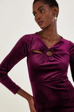 Cece Velvet Shift Dress