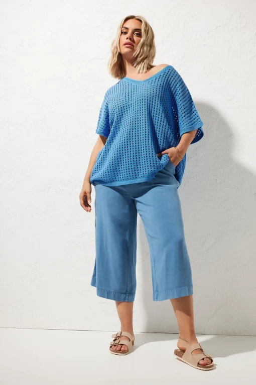 Chambray Wide Leg Culottes