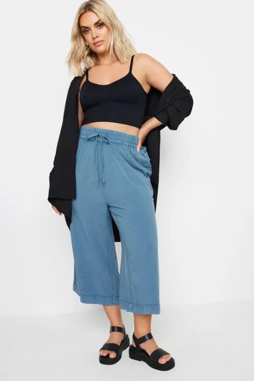 Chambray Wide Leg Culottes
