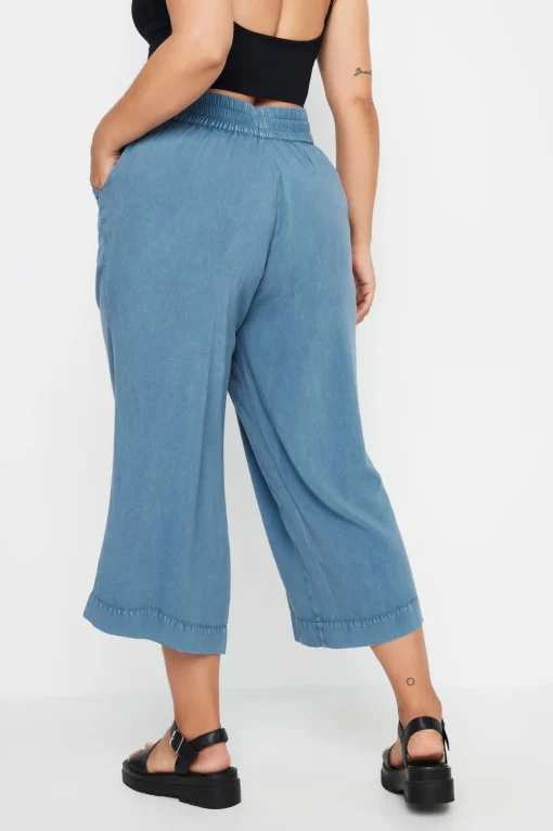 Chambray Wide Leg Culottes