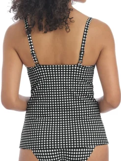 Check In Plunge Tankini Top