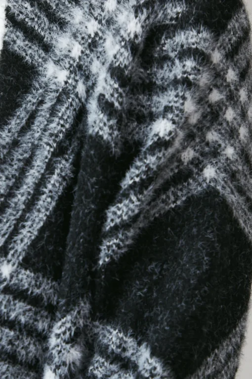 Checked Edge To Edge Longline Cardigan