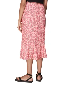 Cheetah Print Wrap Skirt-Animal Print