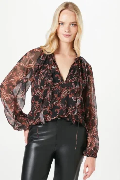 Chiffon Ruffle Blouse