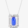 Chroma Blue & White Octagon Crystal Necklace 5600625