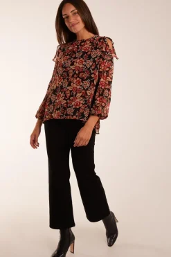 Cold Shoulder Frill Blouse