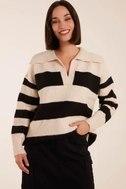 Collar Wide Stripe Jumper