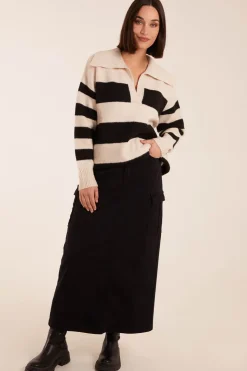 Collar Wide Stripe Jumper
