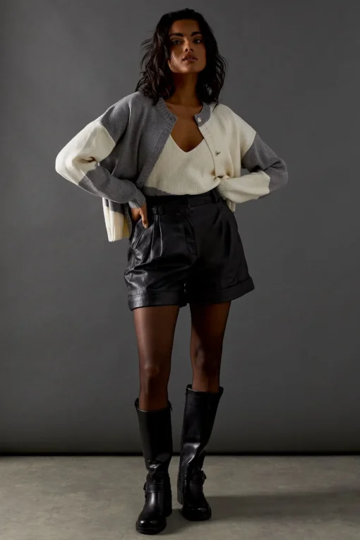 Colour Block Knitted Top Co Ord