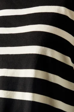 Colour Block Striped Poncho