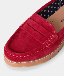 Colour Block Suede Slip-On Leather Loafers