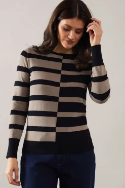 Colourblock Striped Jumper