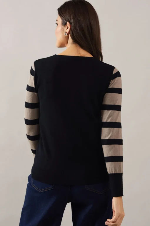 Colourblock Striped Jumper
