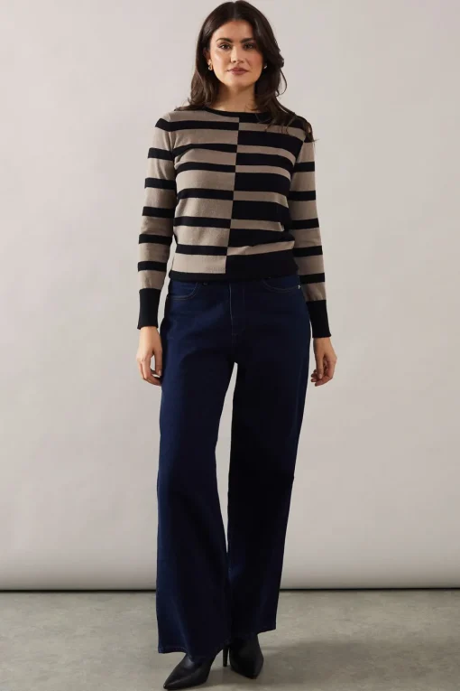 Colourblock Striped Jumper