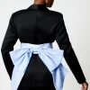 Contrast Belt Bow Back Blazer
