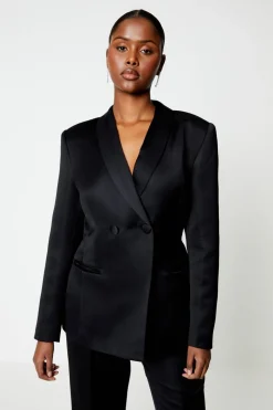 Contrast Belt Bow Back Blazer