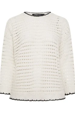 Contrast Hem Crochet Jumper