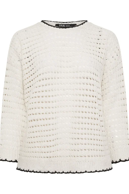 Contrast Hem Crochet Jumper
