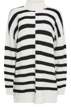 Contrast Stripe Turtle Neck Jumper