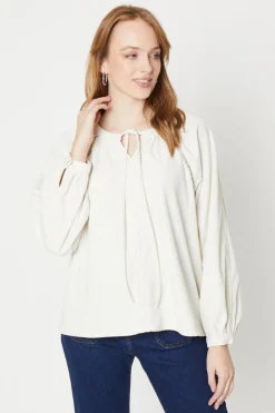 Cord Lace Trim Detail Top