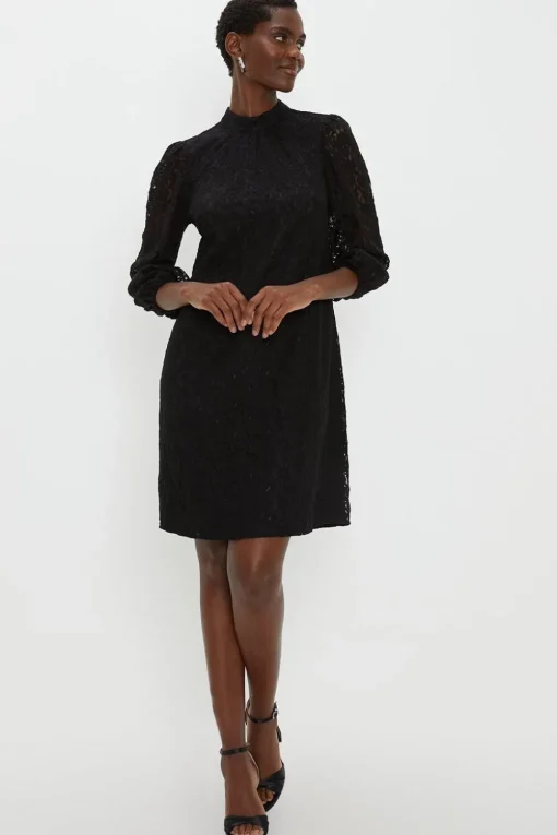 Corded Lace Shift Dress
