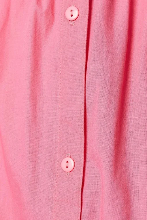 Cotton Poplin Button Through Midi Skirt