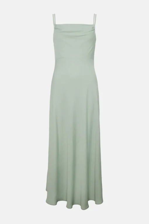 Cowl Double Strap Midi Dress