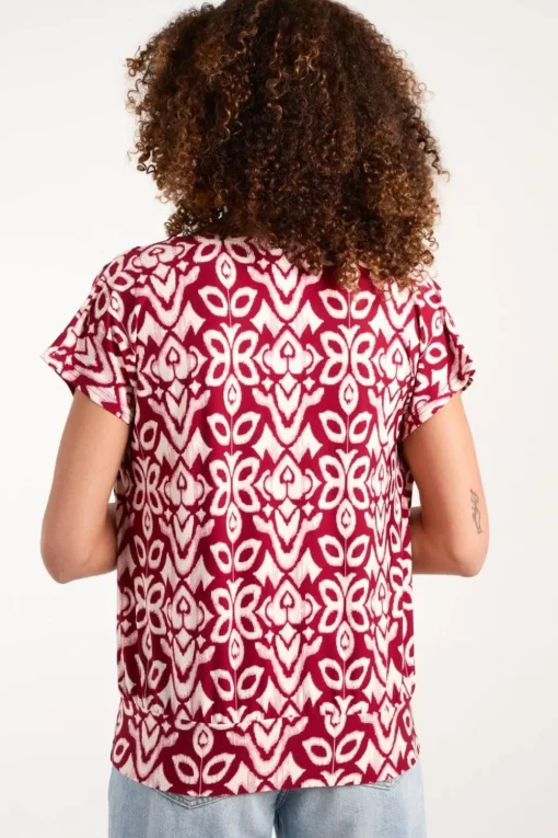 Cowl Neck Deep Hem Top