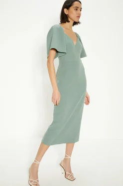 Crepe Cut Out Pencil Dress