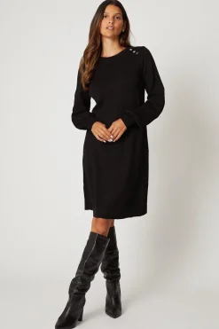 Crew Neck Swing Jumper Dress